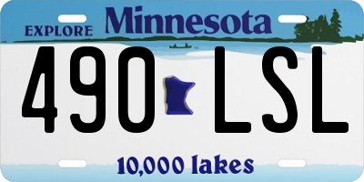 MN license plate 490LSL