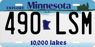 MN license plate 490LSM