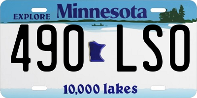 MN license plate 490LSO
