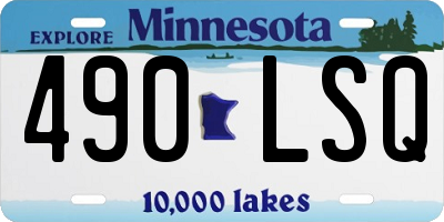 MN license plate 490LSQ
