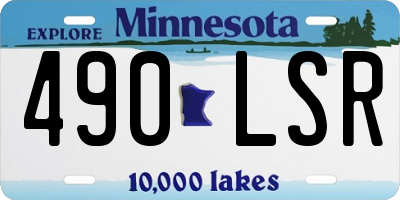 MN license plate 490LSR