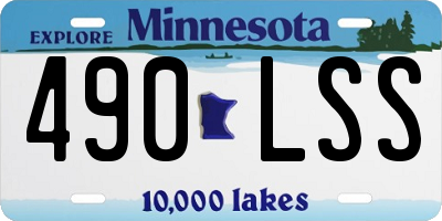 MN license plate 490LSS