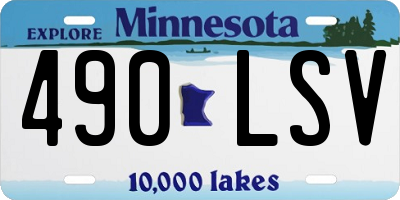MN license plate 490LSV
