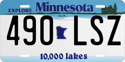 MN license plate 490LSZ