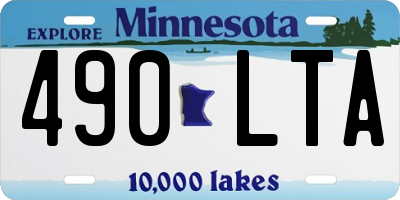 MN license plate 490LTA