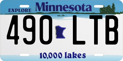 MN license plate 490LTB