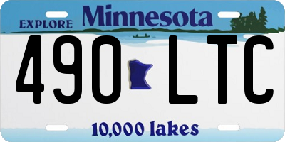 MN license plate 490LTC