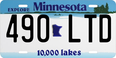 MN license plate 490LTD