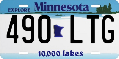 MN license plate 490LTG