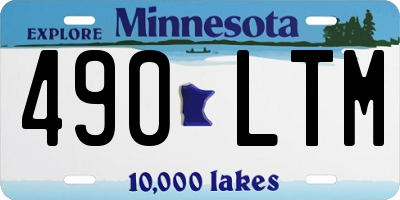 MN license plate 490LTM