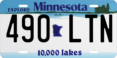 MN license plate 490LTN