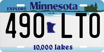 MN license plate 490LTO