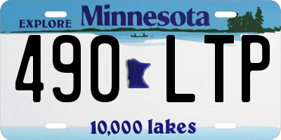 MN license plate 490LTP