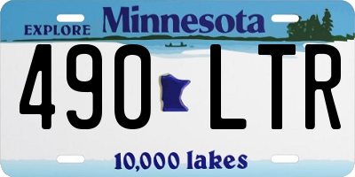 MN license plate 490LTR