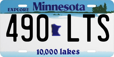 MN license plate 490LTS