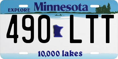 MN license plate 490LTT