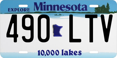MN license plate 490LTV