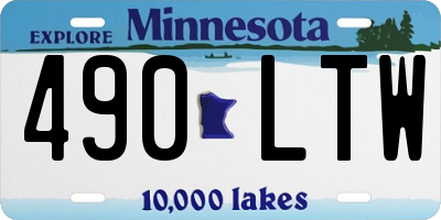 MN license plate 490LTW