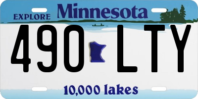 MN license plate 490LTY