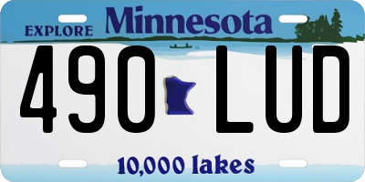 MN license plate 490LUD