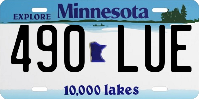 MN license plate 490LUE