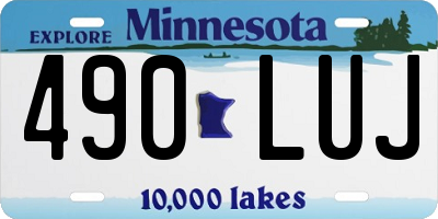 MN license plate 490LUJ