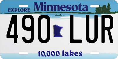 MN license plate 490LUR