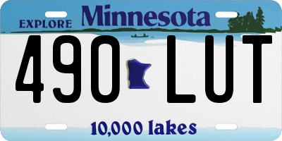 MN license plate 490LUT