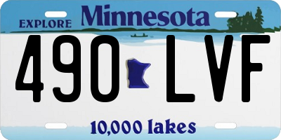 MN license plate 490LVF