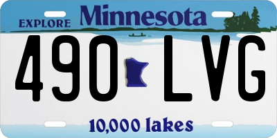 MN license plate 490LVG