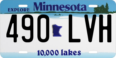 MN license plate 490LVH
