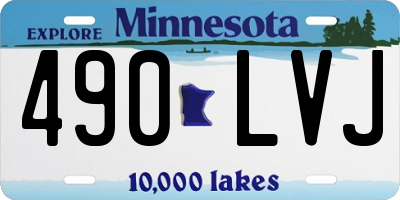 MN license plate 490LVJ