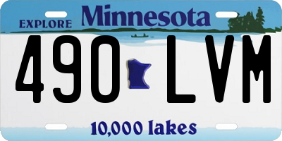 MN license plate 490LVM