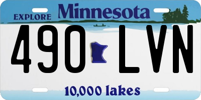 MN license plate 490LVN