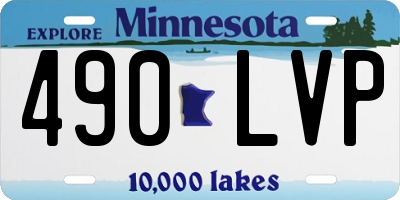 MN license plate 490LVP