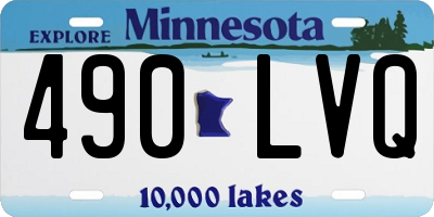 MN license plate 490LVQ