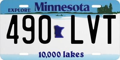 MN license plate 490LVT