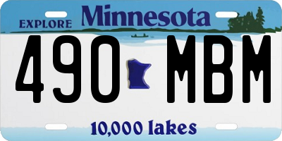 MN license plate 490MBM