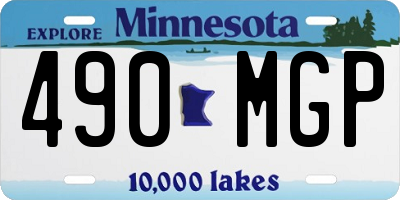 MN license plate 490MGP