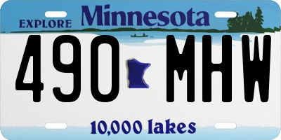 MN license plate 490MHW