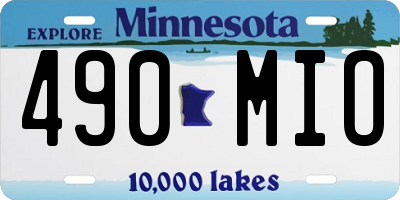 MN license plate 490MIO