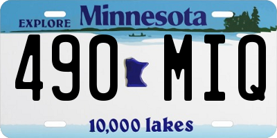MN license plate 490MIQ
