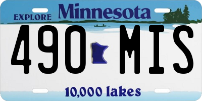 MN license plate 490MIS