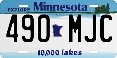MN license plate 490MJC