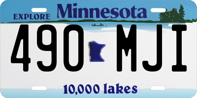MN license plate 490MJI