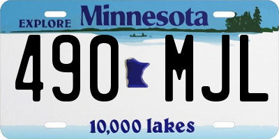 MN license plate 490MJL