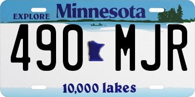 MN license plate 490MJR