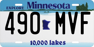 MN license plate 490MVF