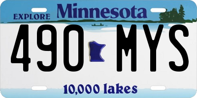 MN license plate 490MYS