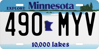 MN license plate 490MYV
